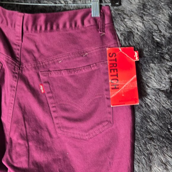 Levi’s 512 Slim Fit Womens Jeans Magenta Size 6 Y2K Red Tab - Picture 8 of 12
